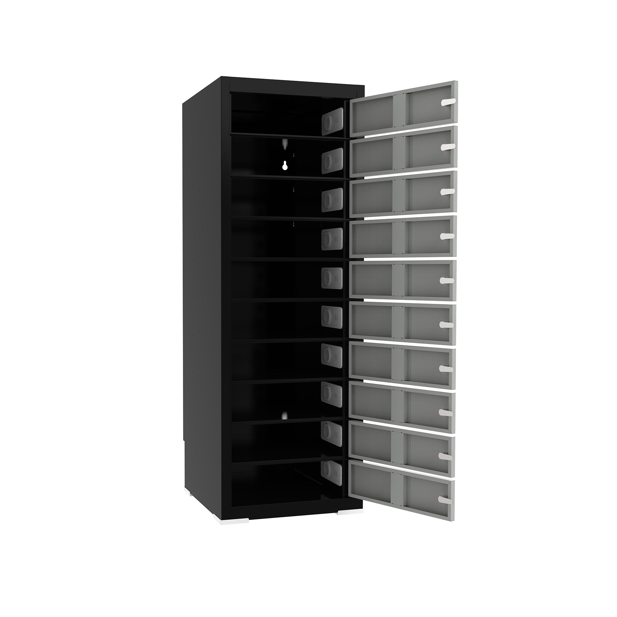 PC skáp 10 rúm íroknað løðing og lás