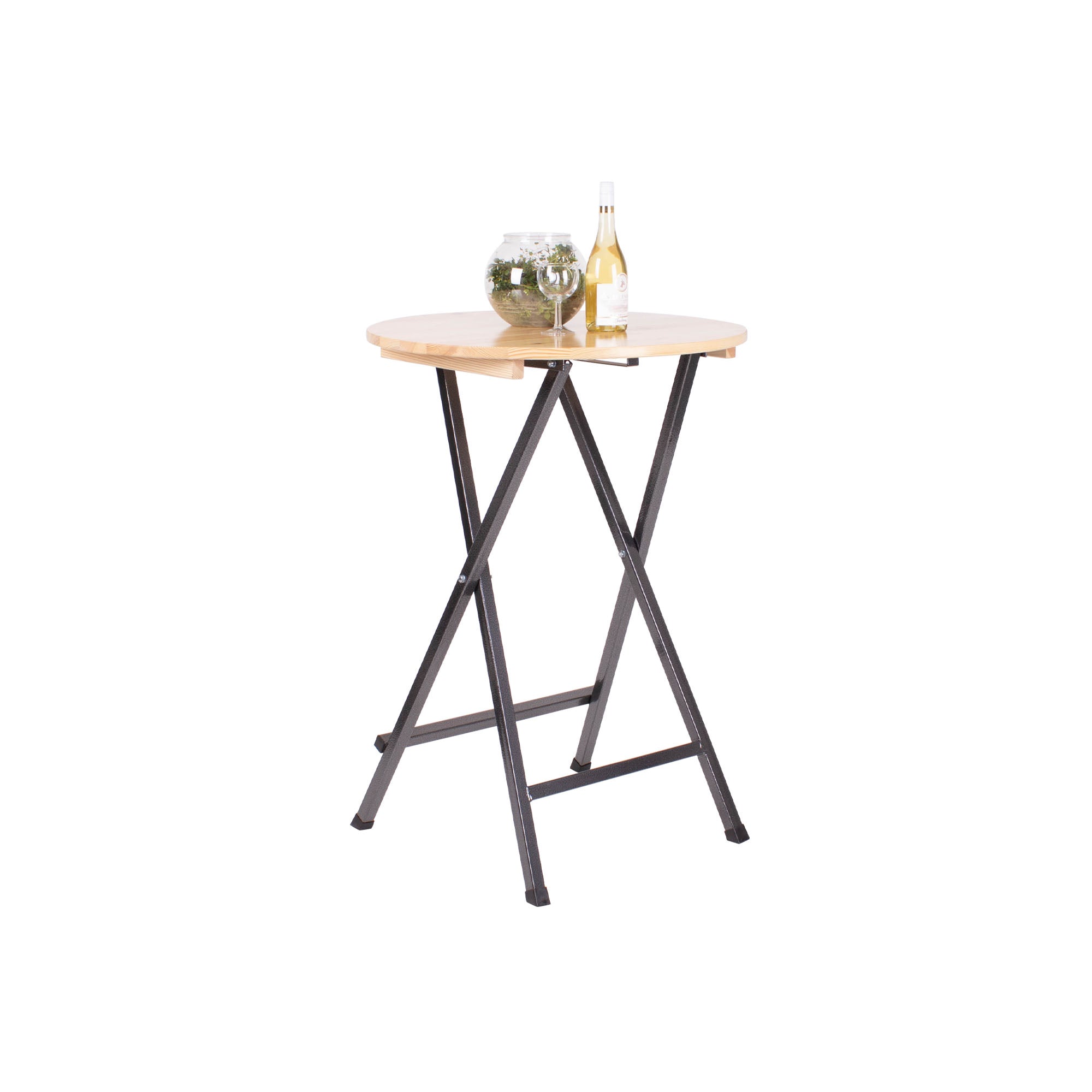 Klappborð úr træ, Ø77 cm