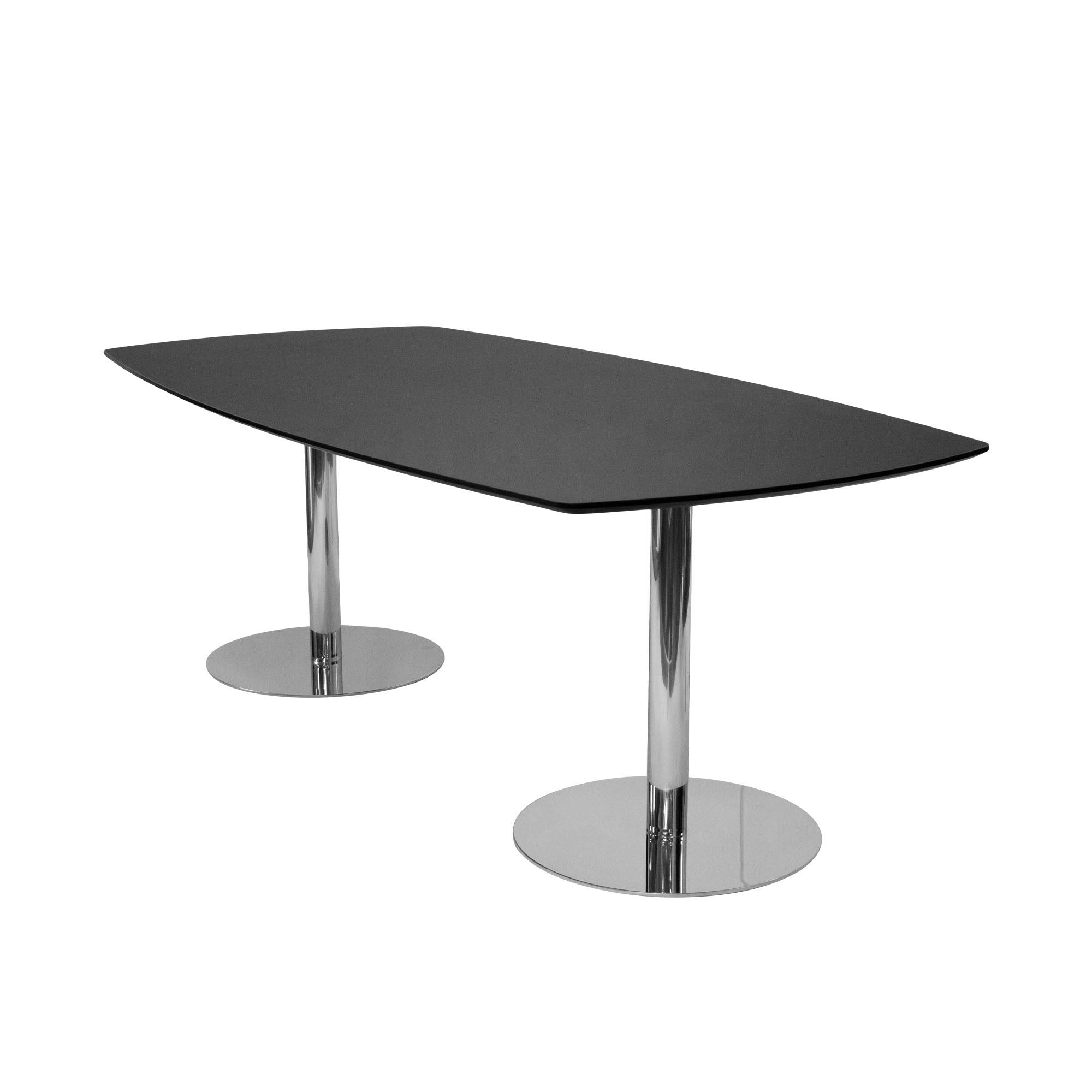 Van Doren 90/110x210 cm, blankt stell og linoleum borðpláta